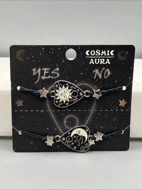 Sun Moon Enamel Bracelet Set